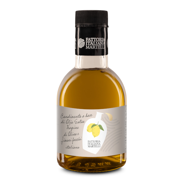 Dressing made with Extra Virgin Olive Oil and lemons